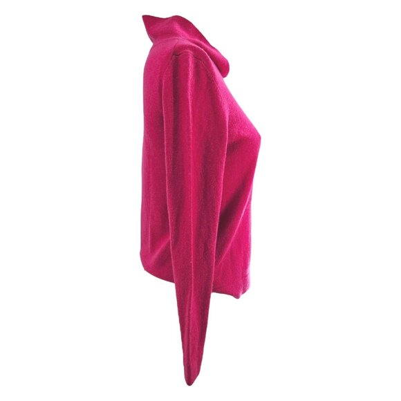 Hobbs London Pink Merino Wool and Cashmere Sweater S Roll Turtle Neck Pullover - Picture 4 of 8